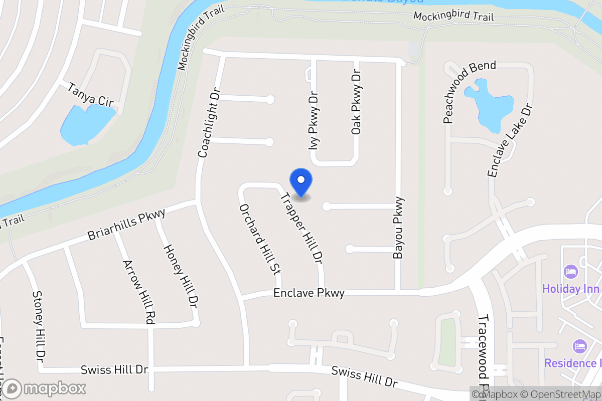 Map of 1027 Trapper Hill Dr, Houston