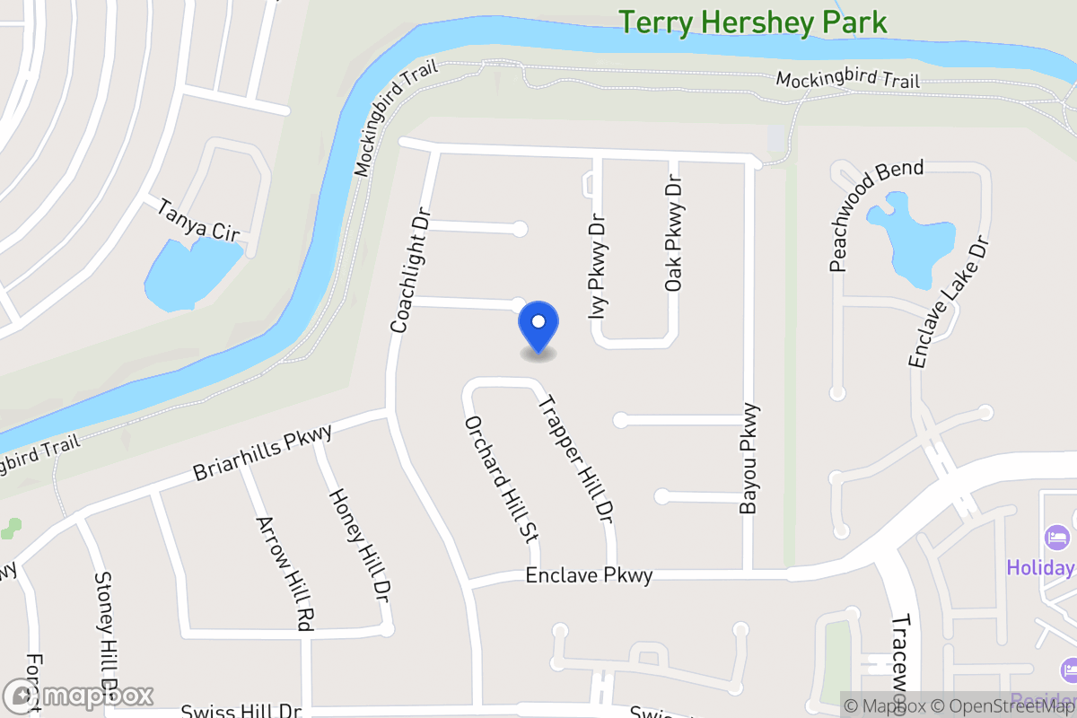 Map of 1015 Trapper Hill Dr, Houston