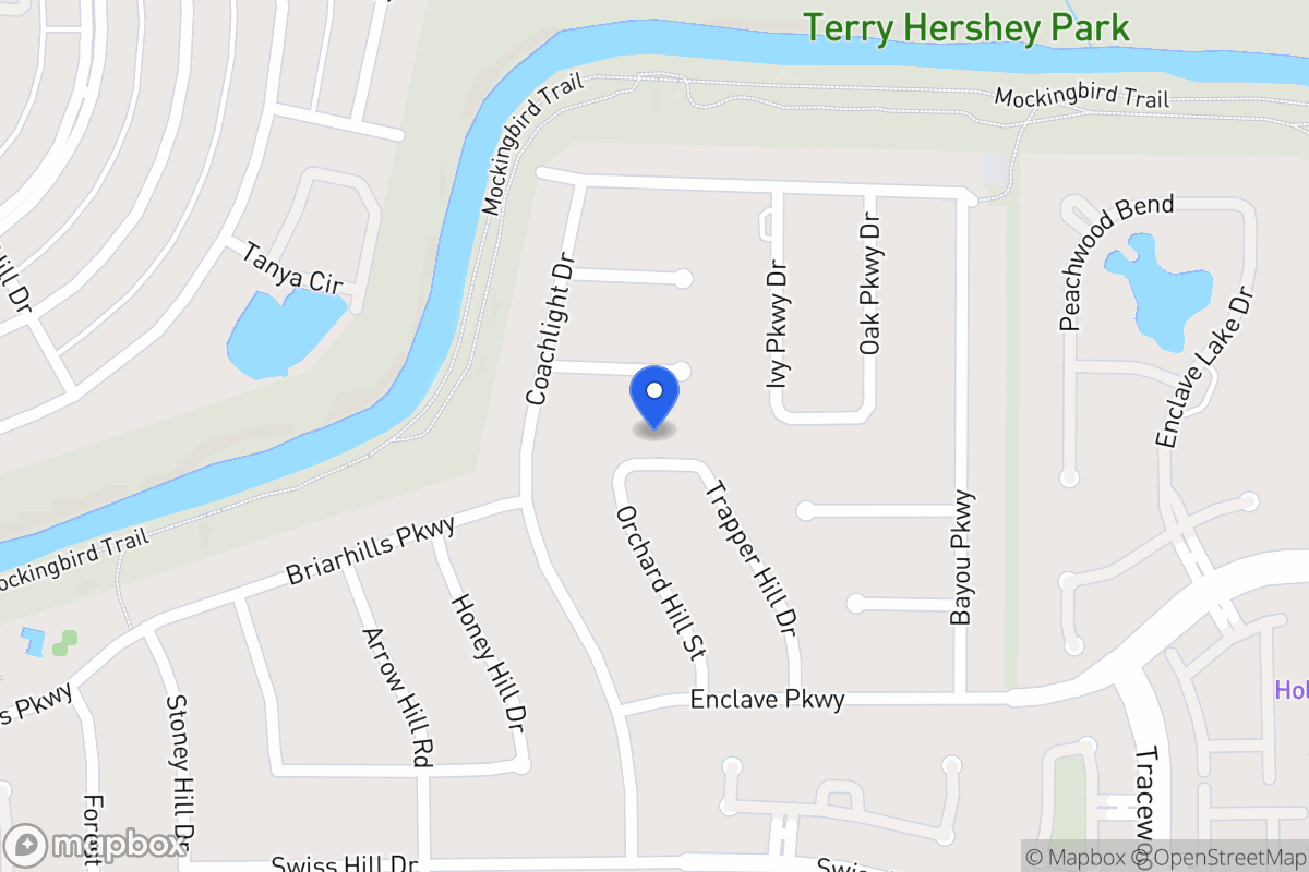 Map of 1007 Trapper Hill Dr, Houston