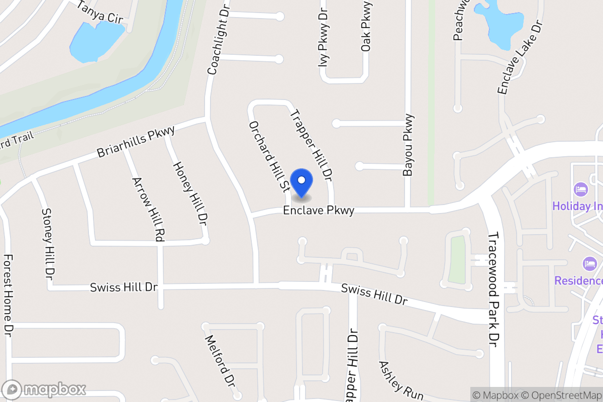 Map of 1046 Orchard Hill St, Houston