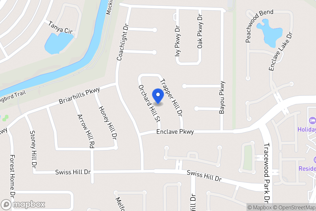 Map of 1030 Orchard Hill St, Houston