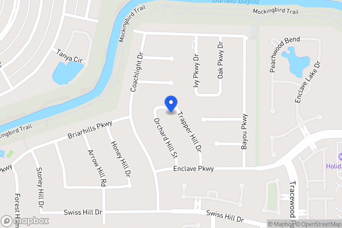 Map of 1022 Trapper Hill Dr, Houston