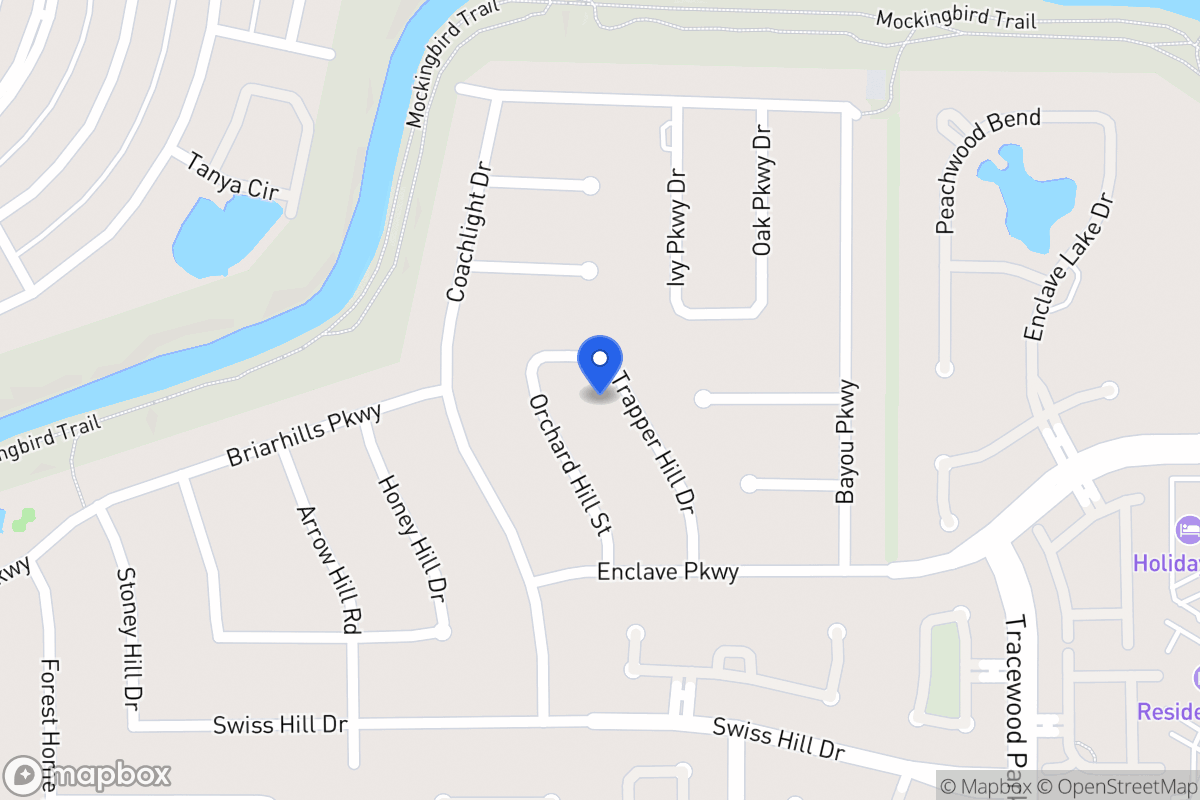 Map of 1026 Trapper Hill Dr, Houston
