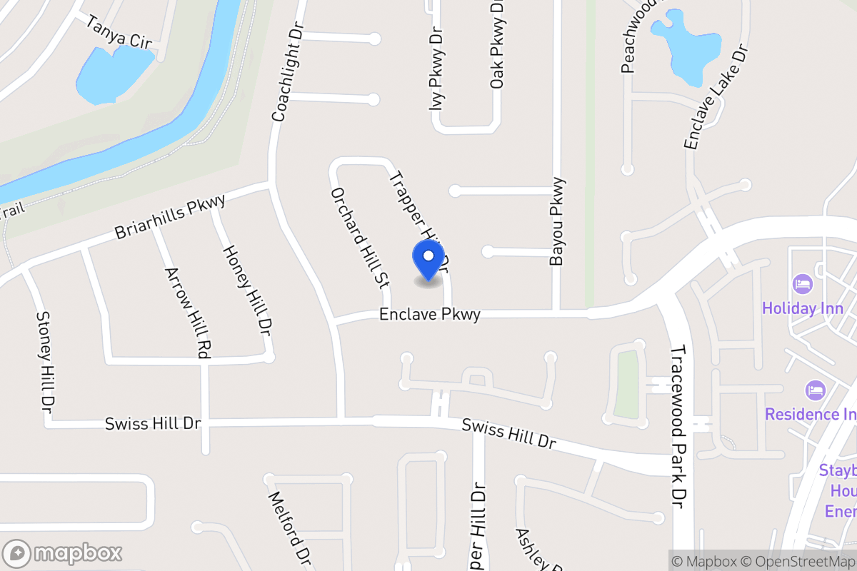 Map of 1054 Trapper Hill Dr, Houston