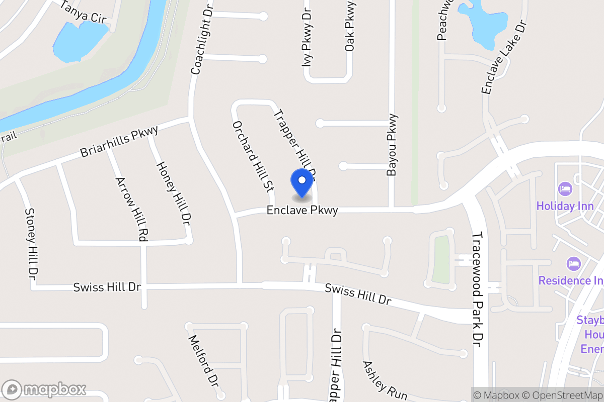 Map of 1058 Trapper Hill Dr, Houston