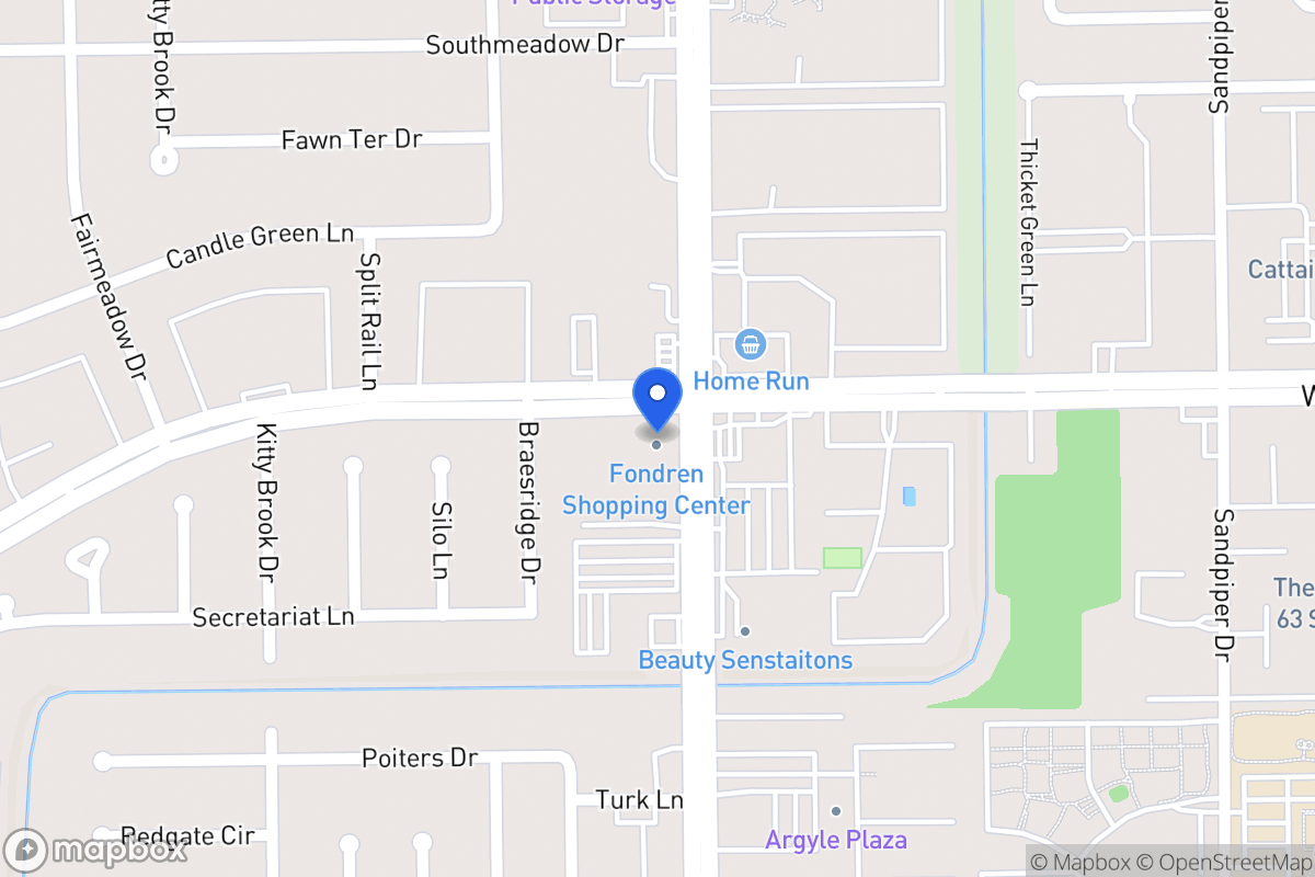 Map of 12300 Fondren Rd, Houston