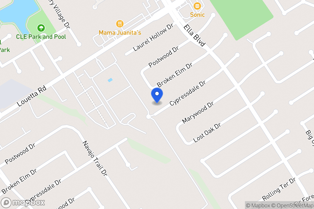 Map of 3654 Cypressdale Dr, Spring