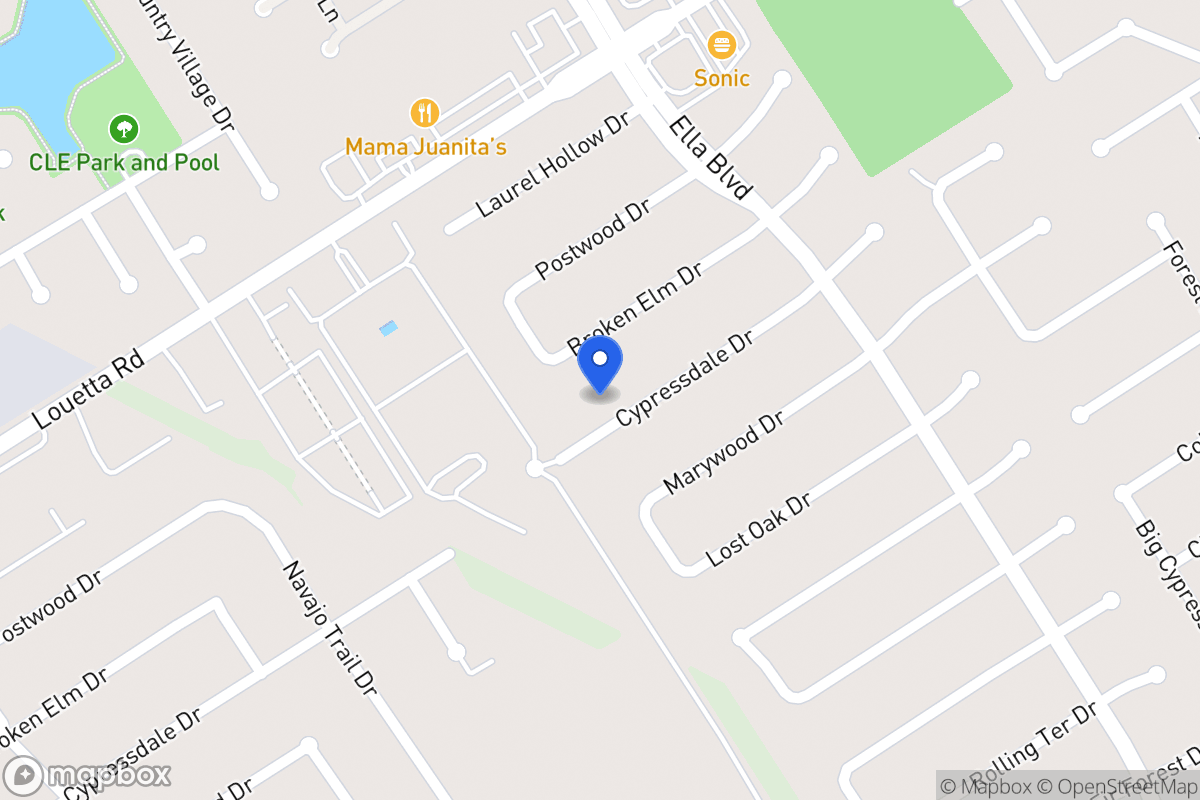 Map of 3646 Cypressdale Dr, Spring