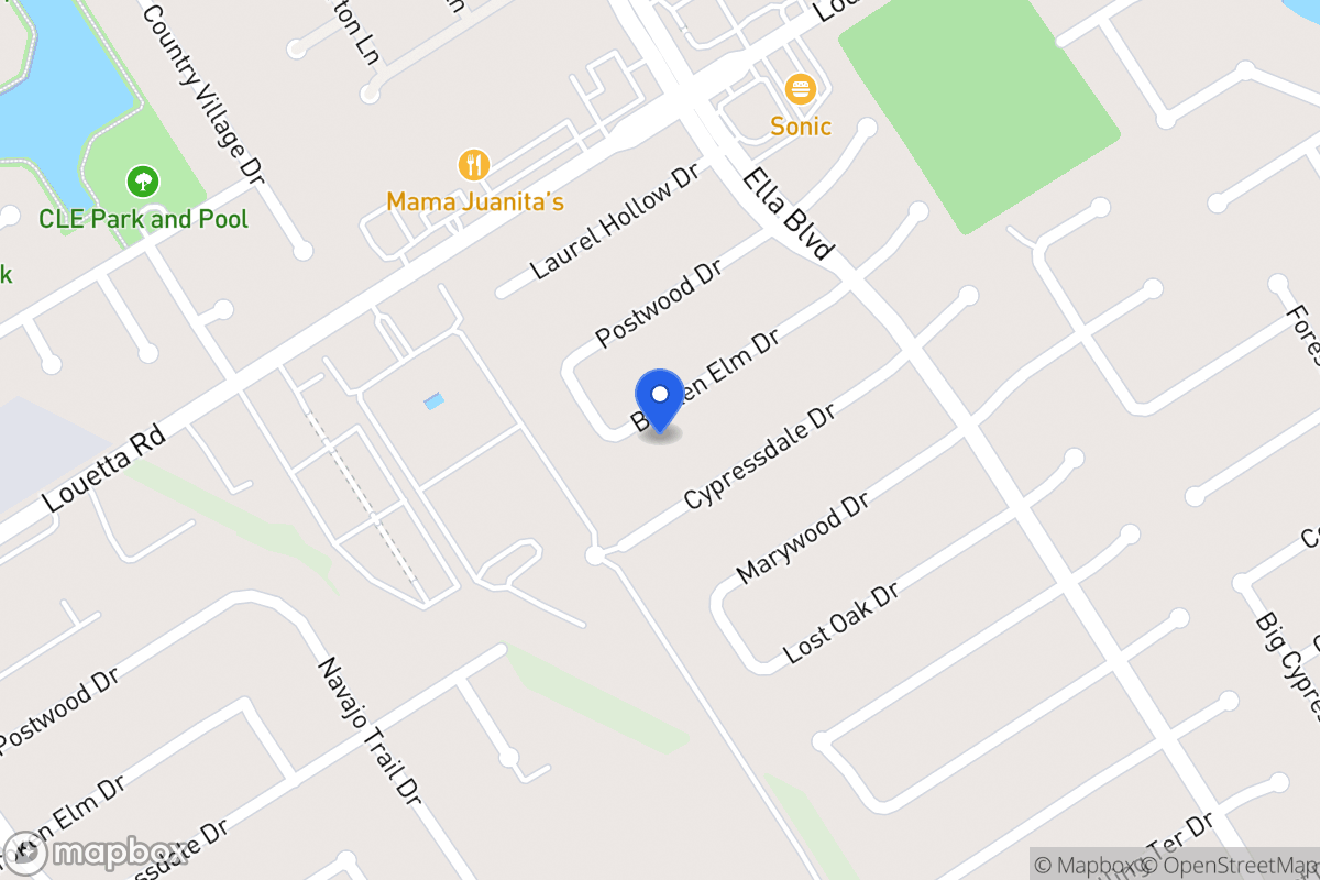 Map of 3643 Broken Elm Dr, Spring