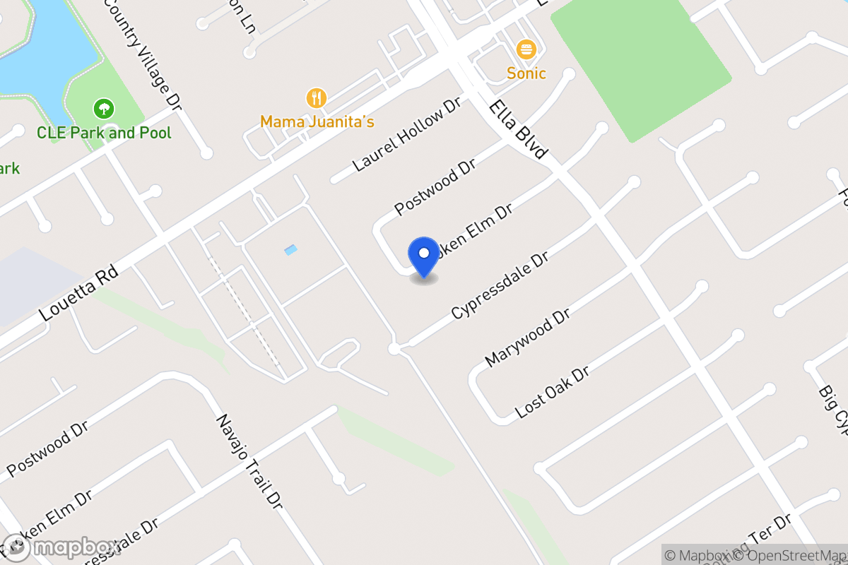 Map of 3647 Broken Elm Dr, Spring