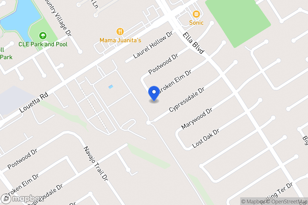 Map of 3651 Broken Elm Dr, Spring