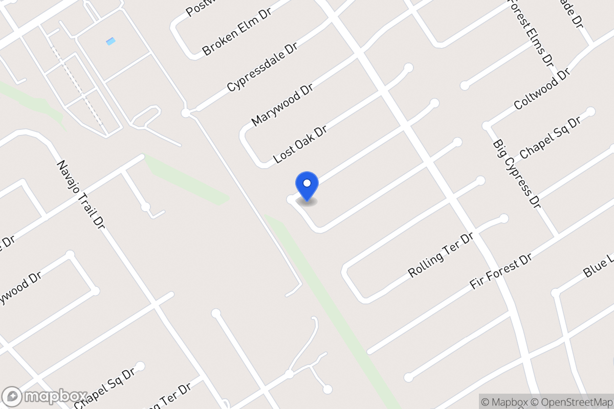 Map of 3643 Aldergrove Dr, Spring