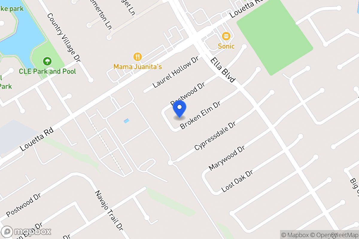 Map of 3642 Broken Elm Dr, Spring