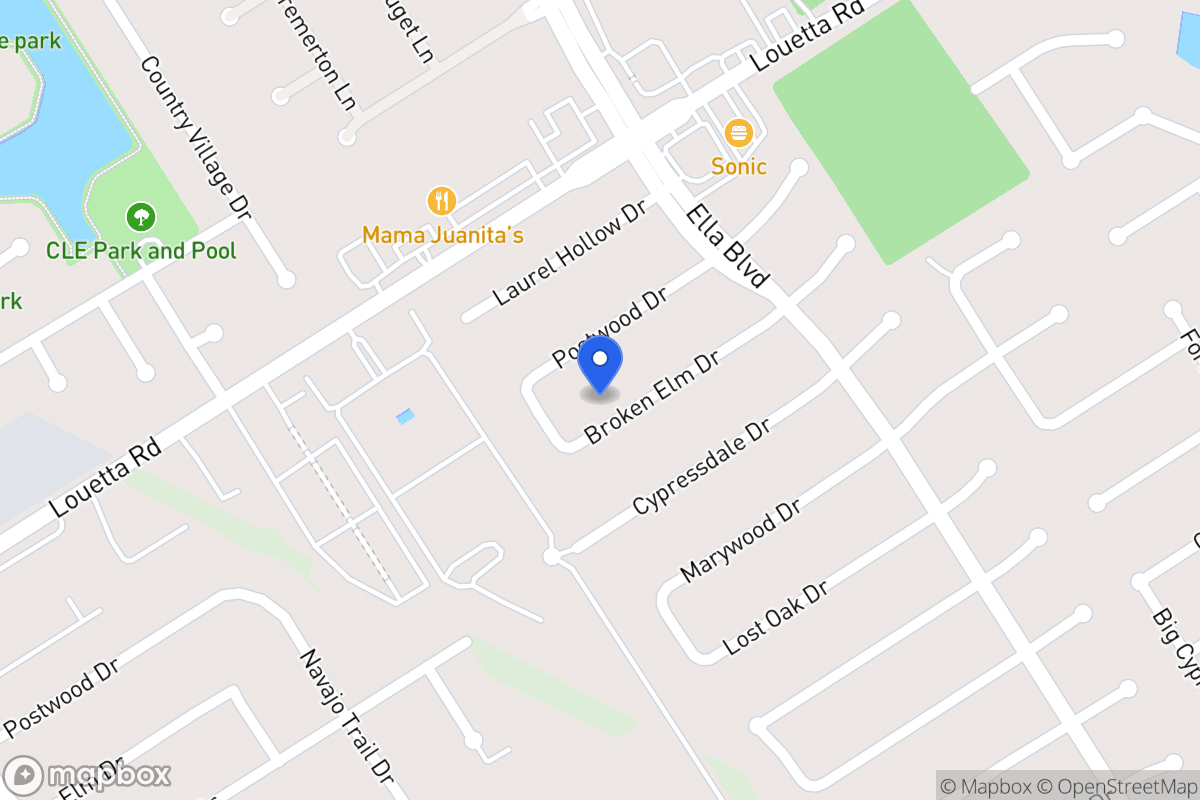 Map of 3638 Broken Elm Dr, Spring