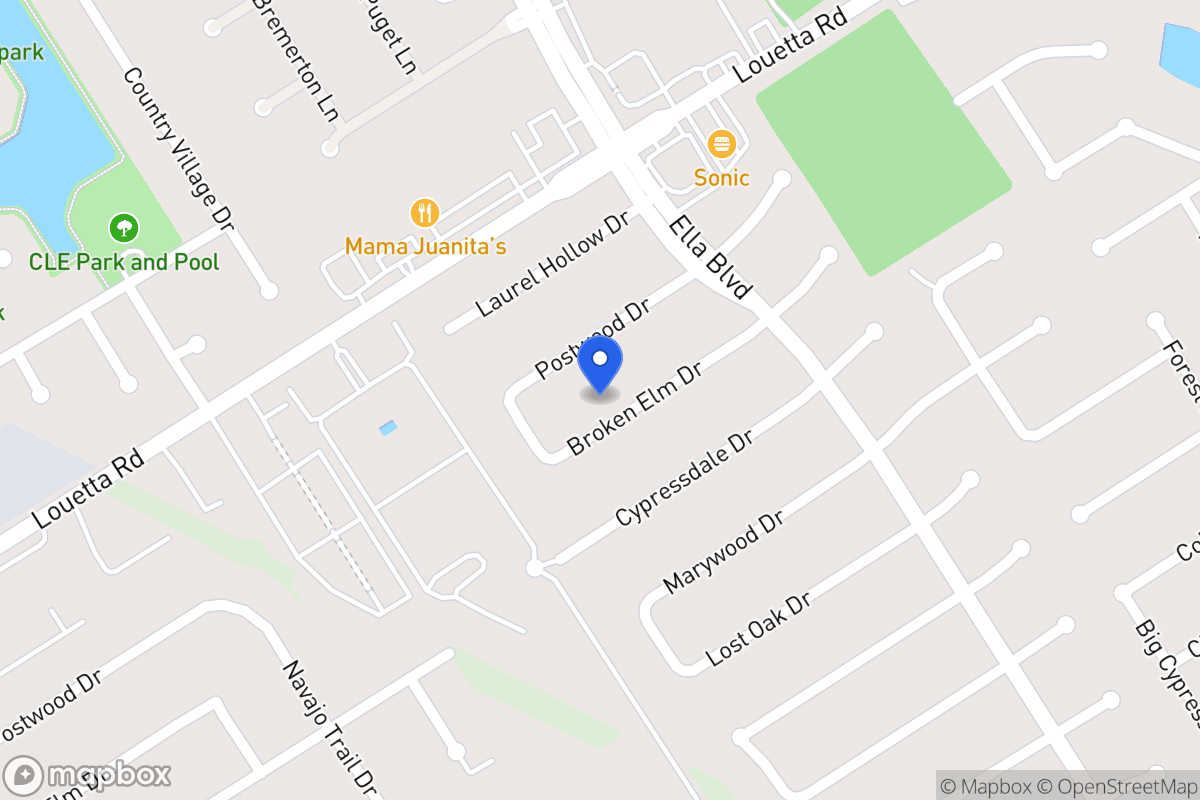Map of 3634 Broken Elm Dr, Spring