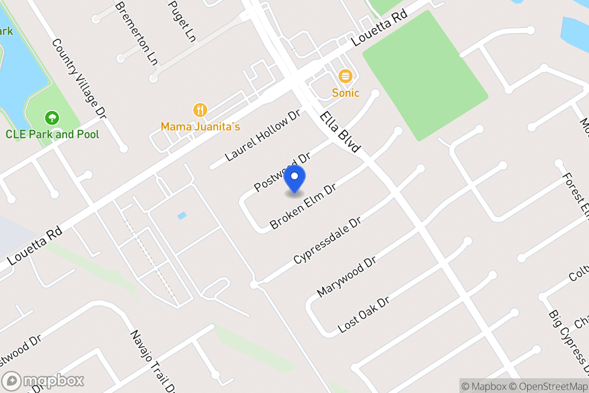 Map of 3630 Broken Elm Dr, Spring