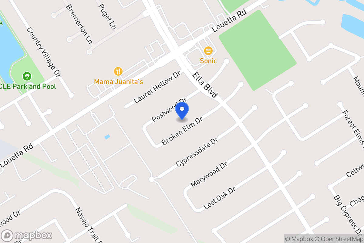 Map of 3626 Broken Elm Dr, Spring