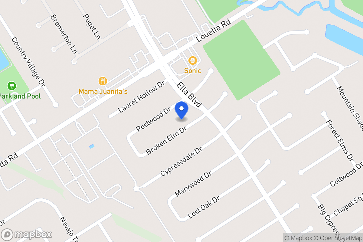 Map of 3614 Broken Elm Dr, Spring
