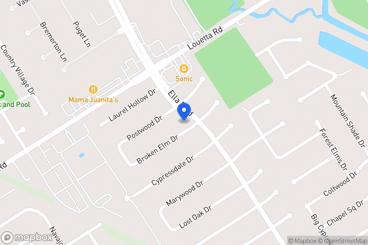 Map of 3602 Broken Elm Dr, Spring