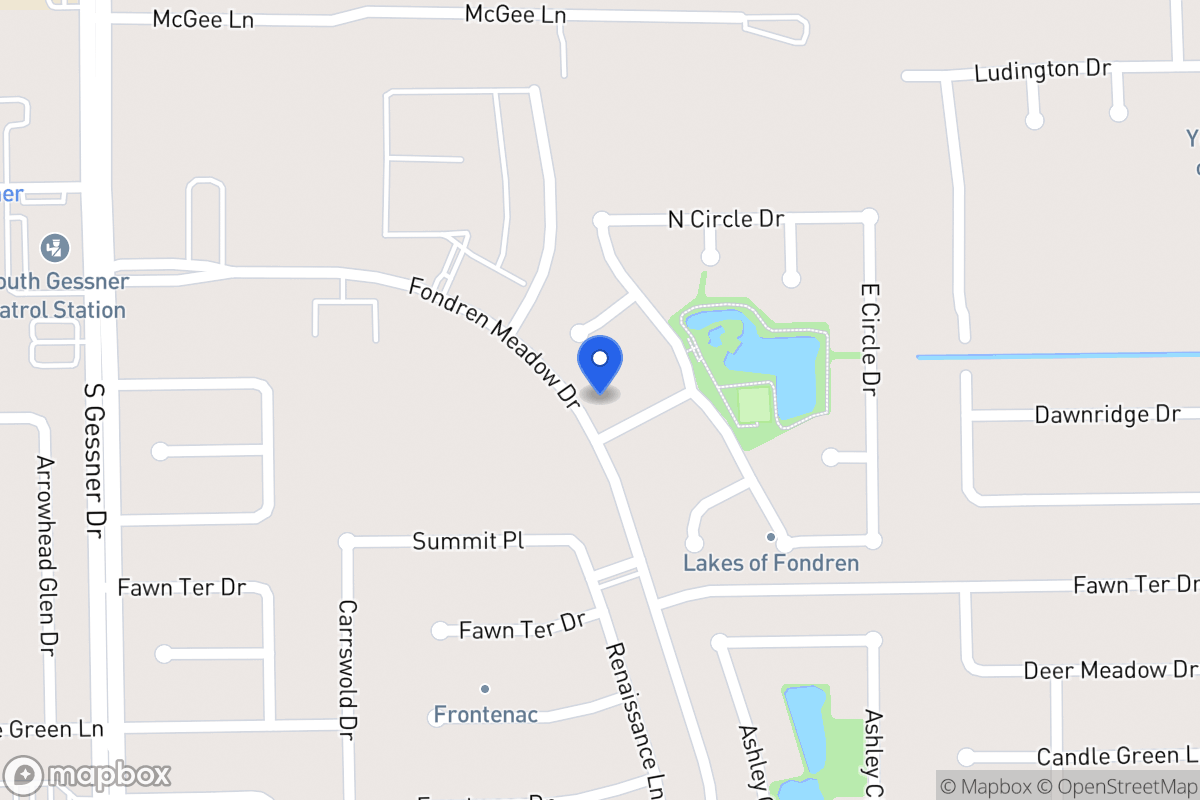Map of 8114 Fondren Lake Dr, Houston