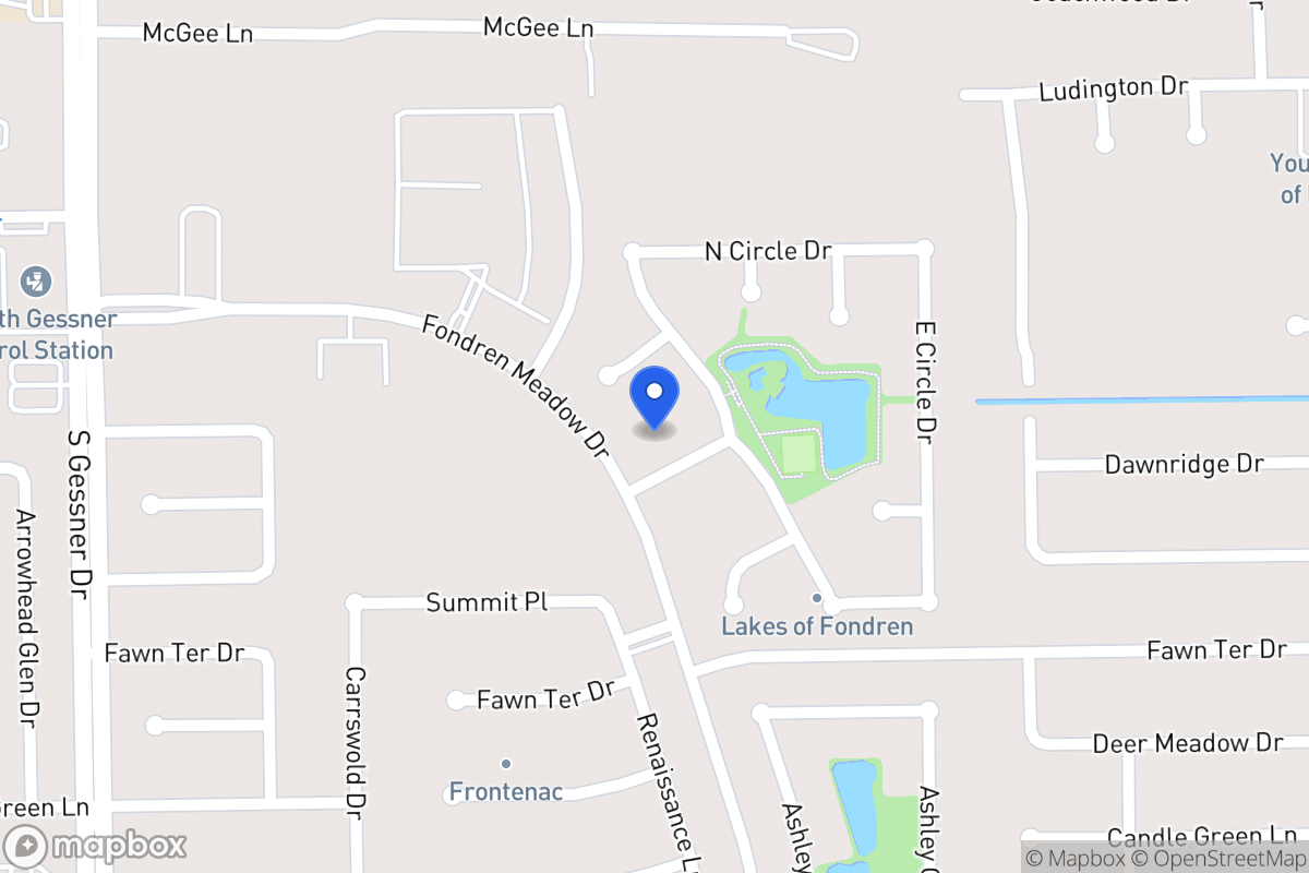 Map of 8110 Fondren Lake Dr, Houston