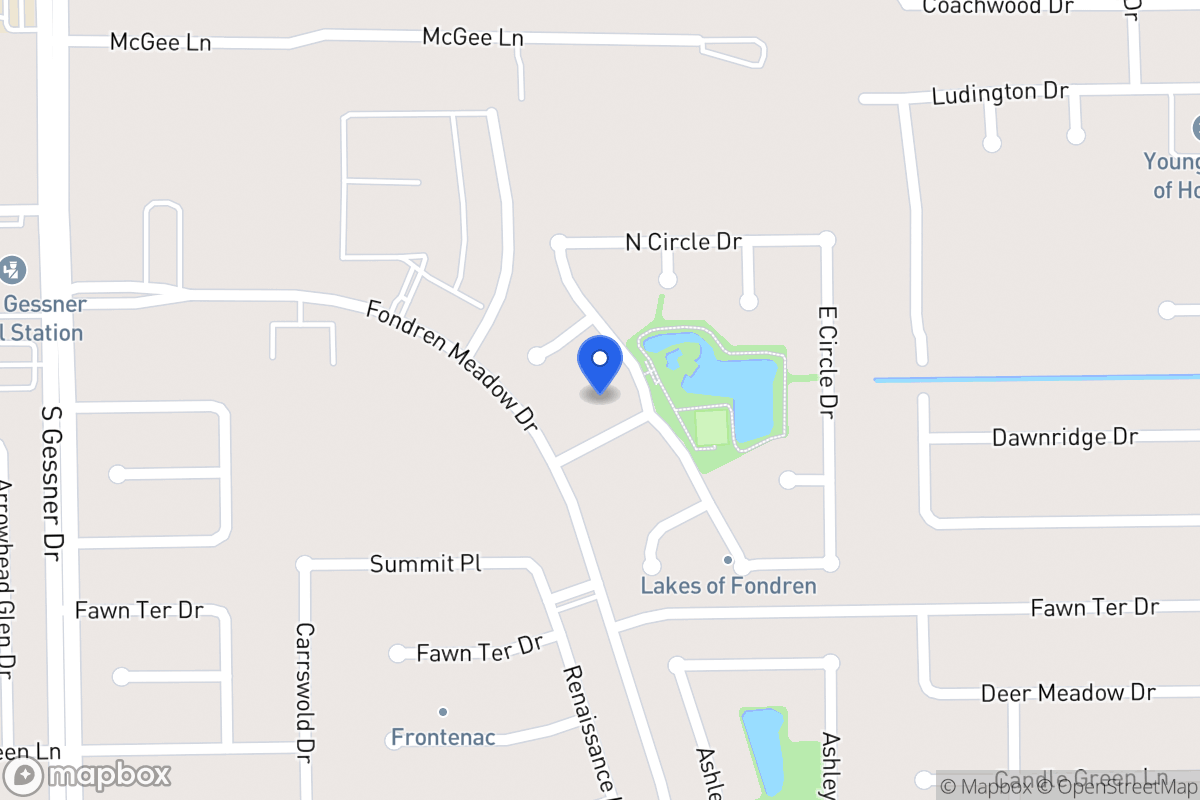 Map of 8106 Fondren Lake Dr, Houston