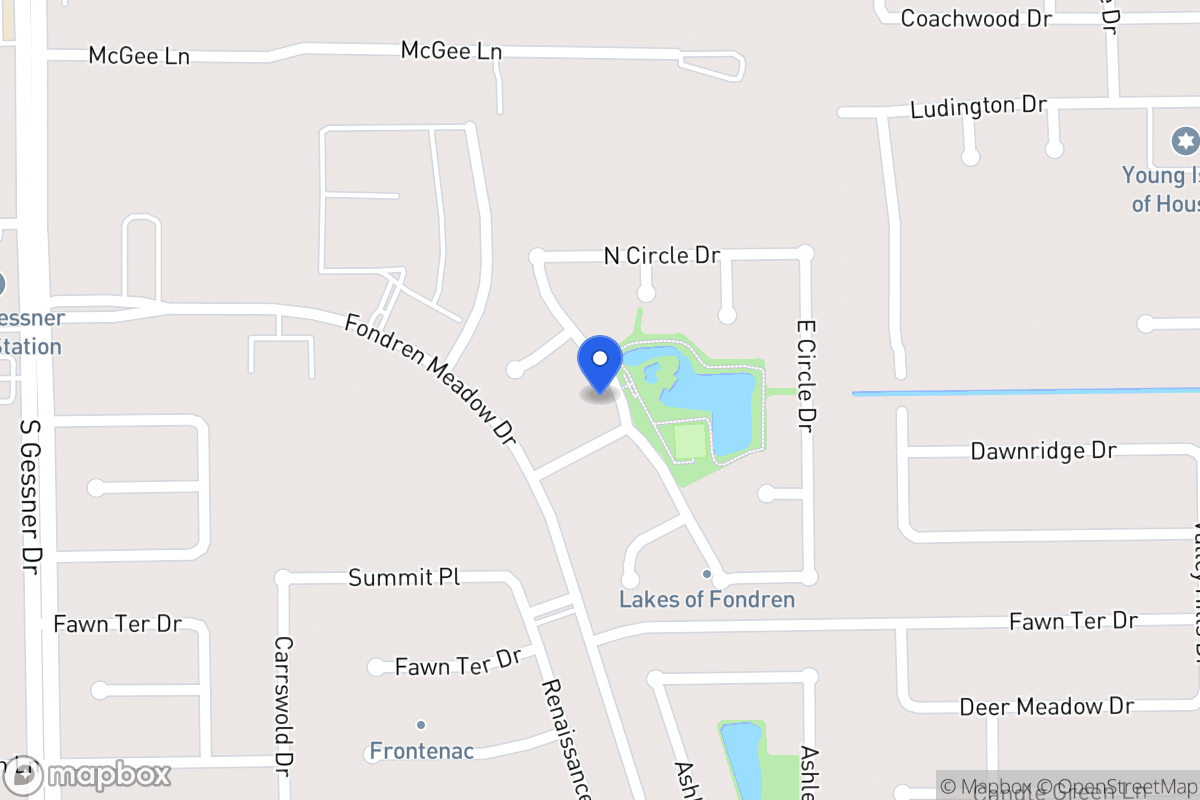 Map of 8102 Fondren Lake Dr, Houston
