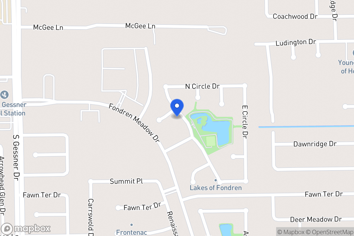 Map of 8103 Lake Edge Ct, Houston