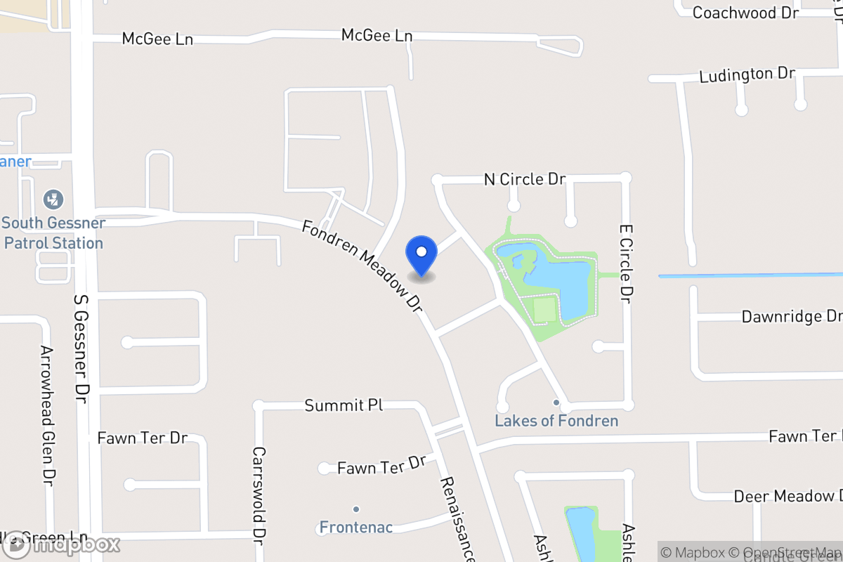 Map of 8111 Lake Edge Ct, Houston