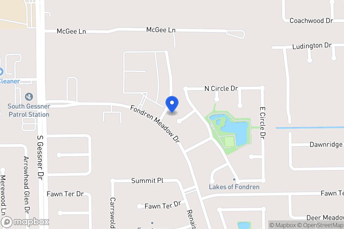 Map of 8110 Lake Edge Ct, Houston
