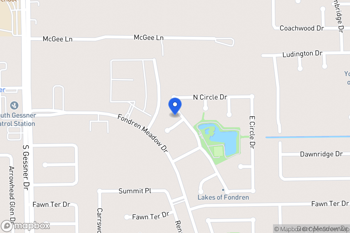 Map of 8102 Lake Edge Ct, Houston