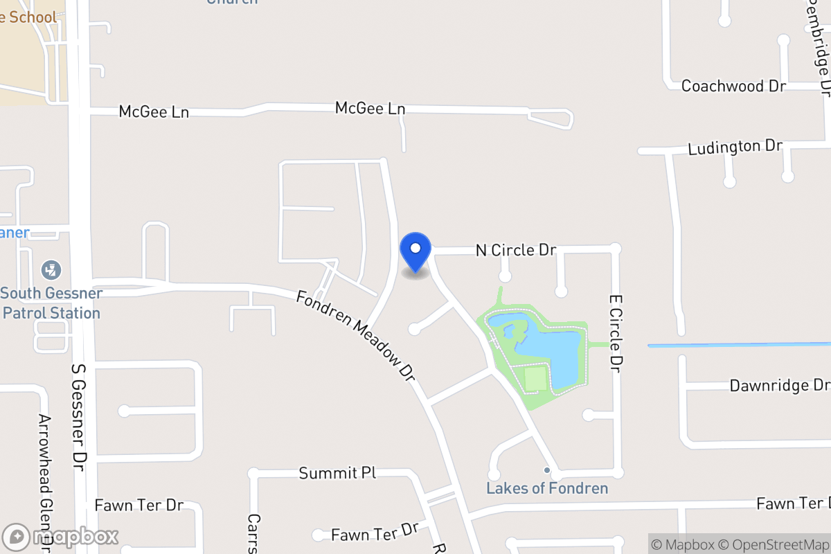 Map of Circle Dr, Houston