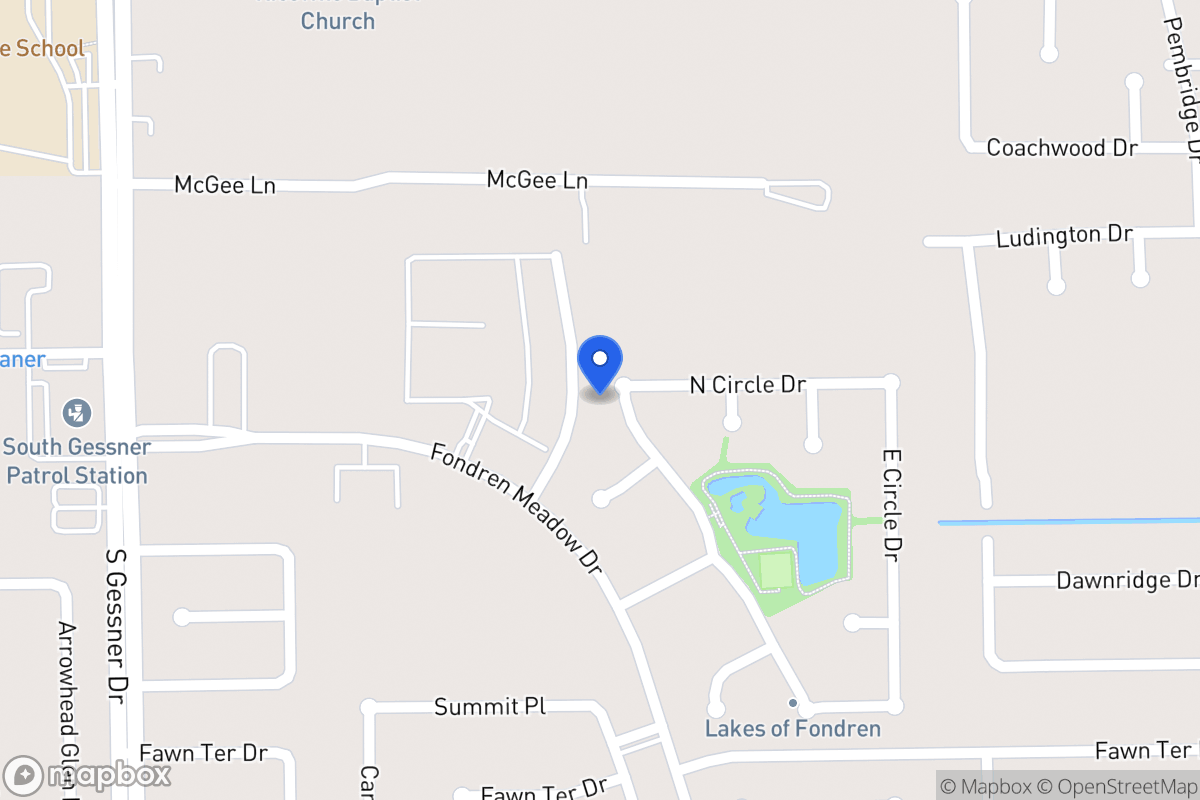 Map of S 12006 Circle Dr, Houston