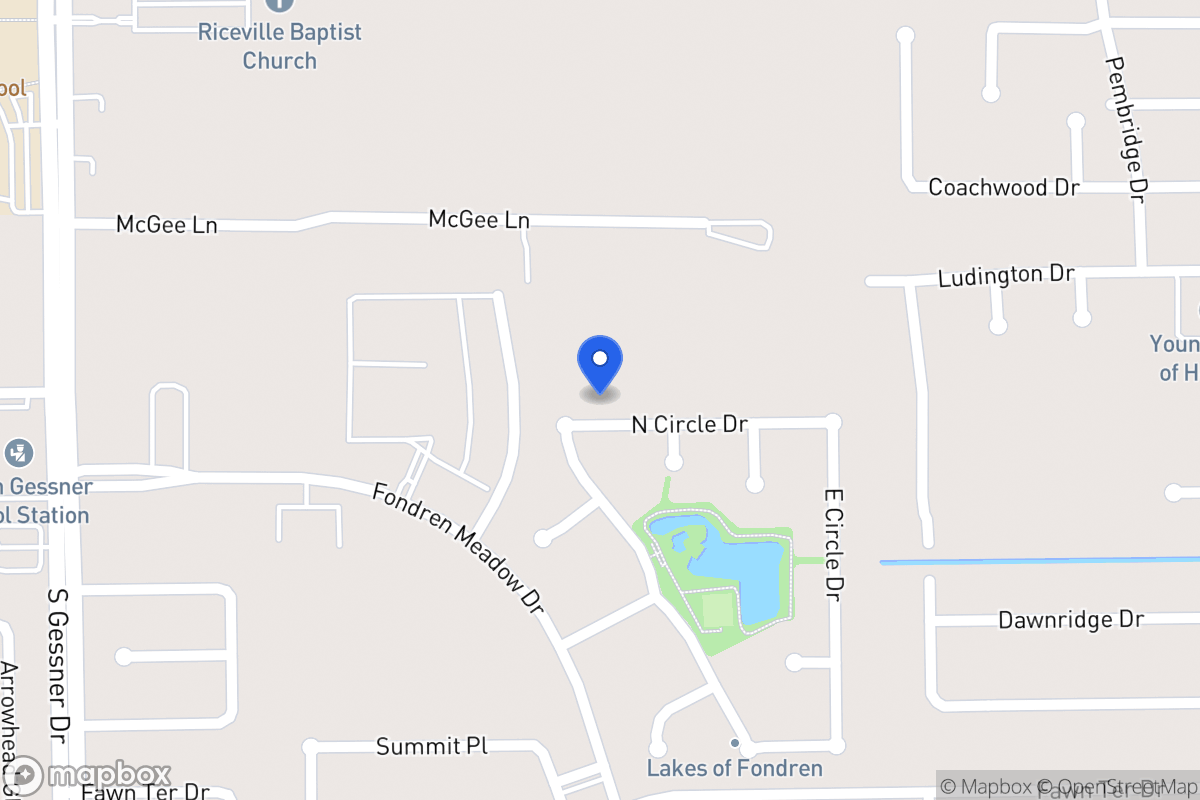 Map of N 8114 Circle Dr, Houston
