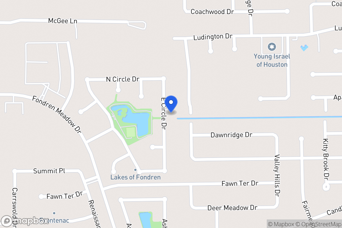 Map of E 12027 Circle Dr, Houston