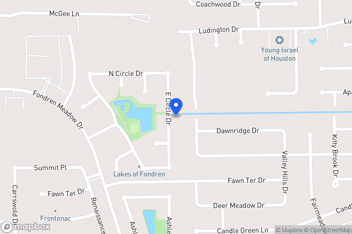 Map of E 12031 Circle Dr, Houston