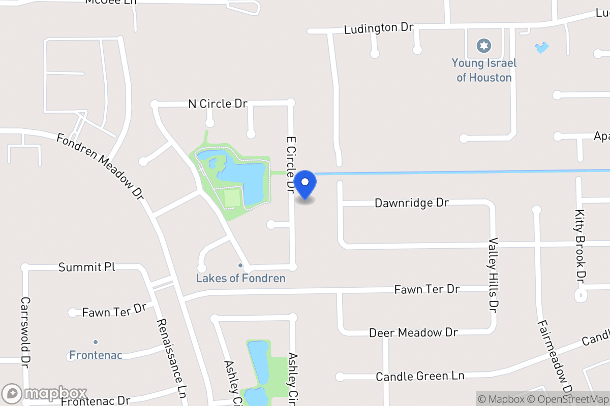 Map of E 12039 Circle Dr, Houston