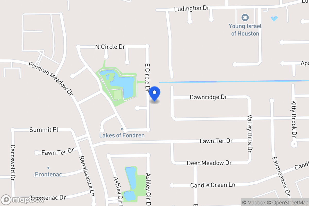 Map of E 12043 Circle Dr, Houston