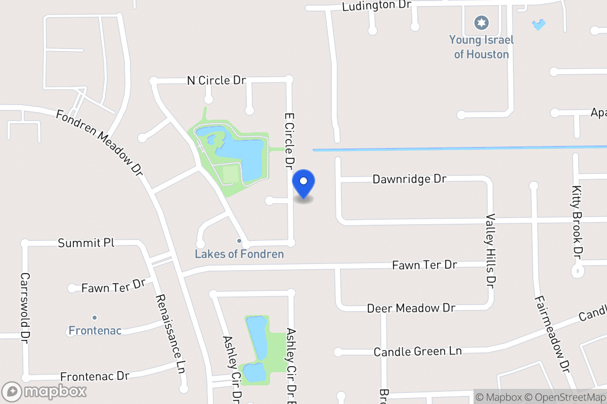 Map of E 12047 Circle Dr, Houston