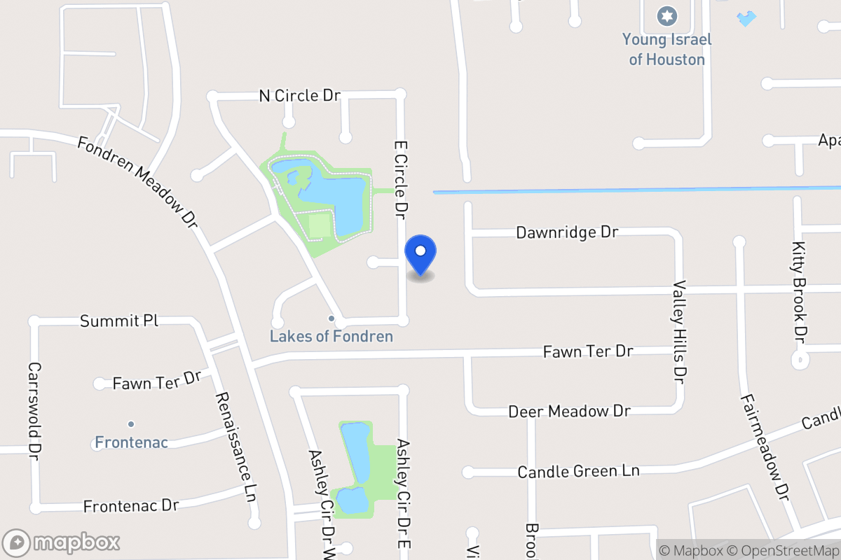 Map of E 12051 Circle Dr, Houston