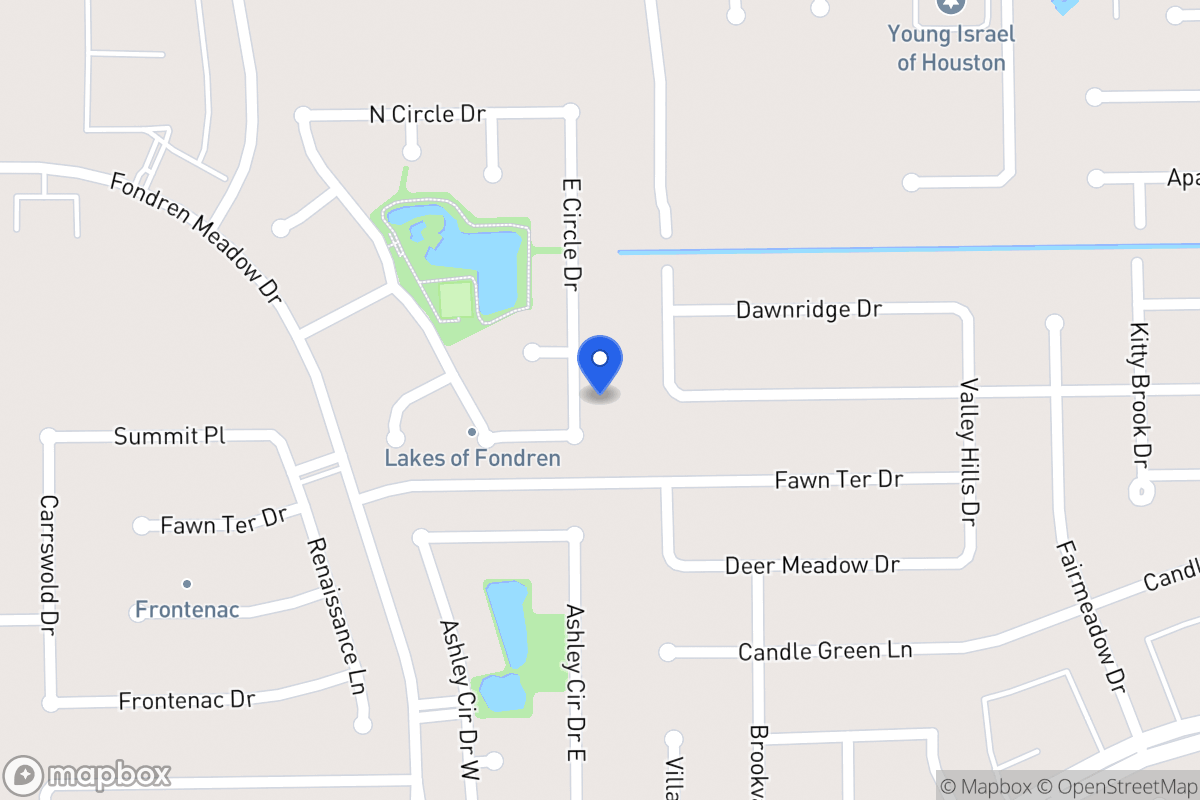 Map of E 12055 Circle Dr, Houston