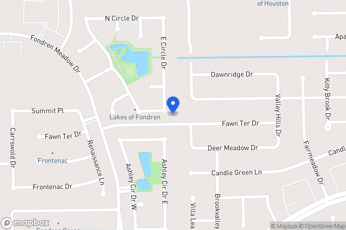 Map of E 12063 Circle Dr, Houston