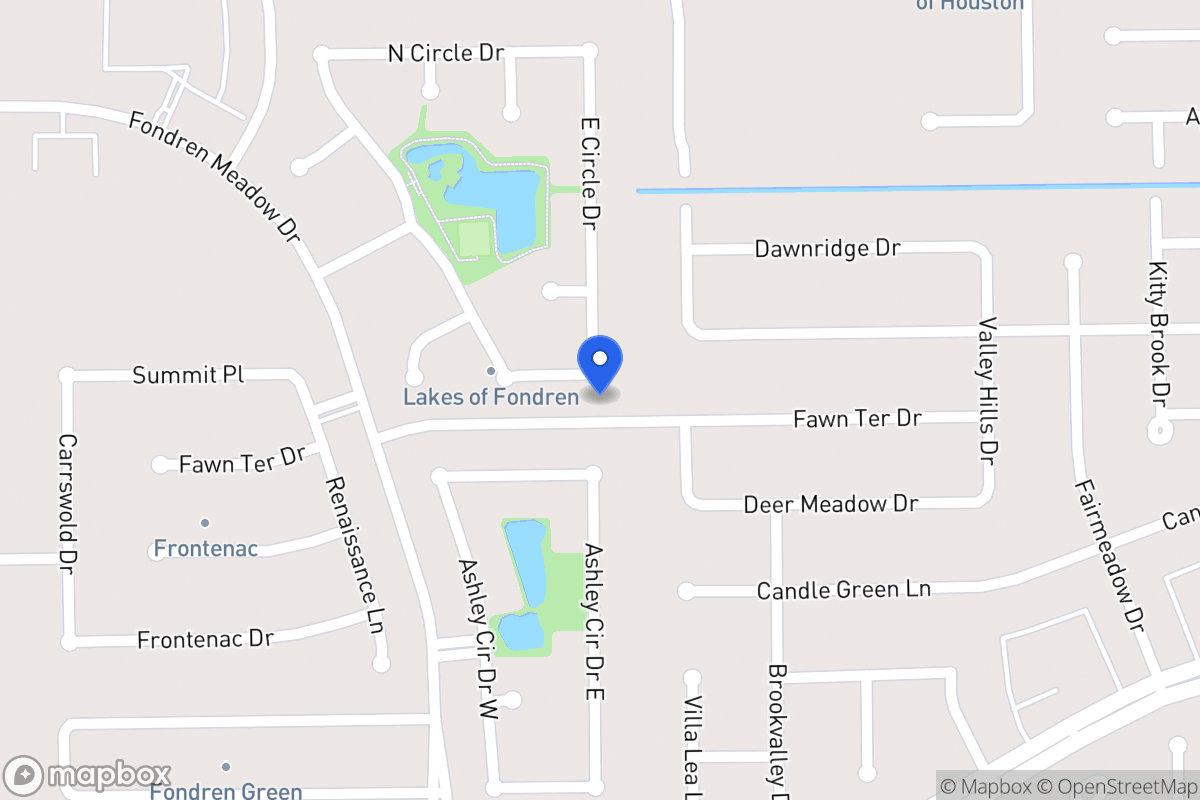 Map of S 12086 Circle Dr, Houston