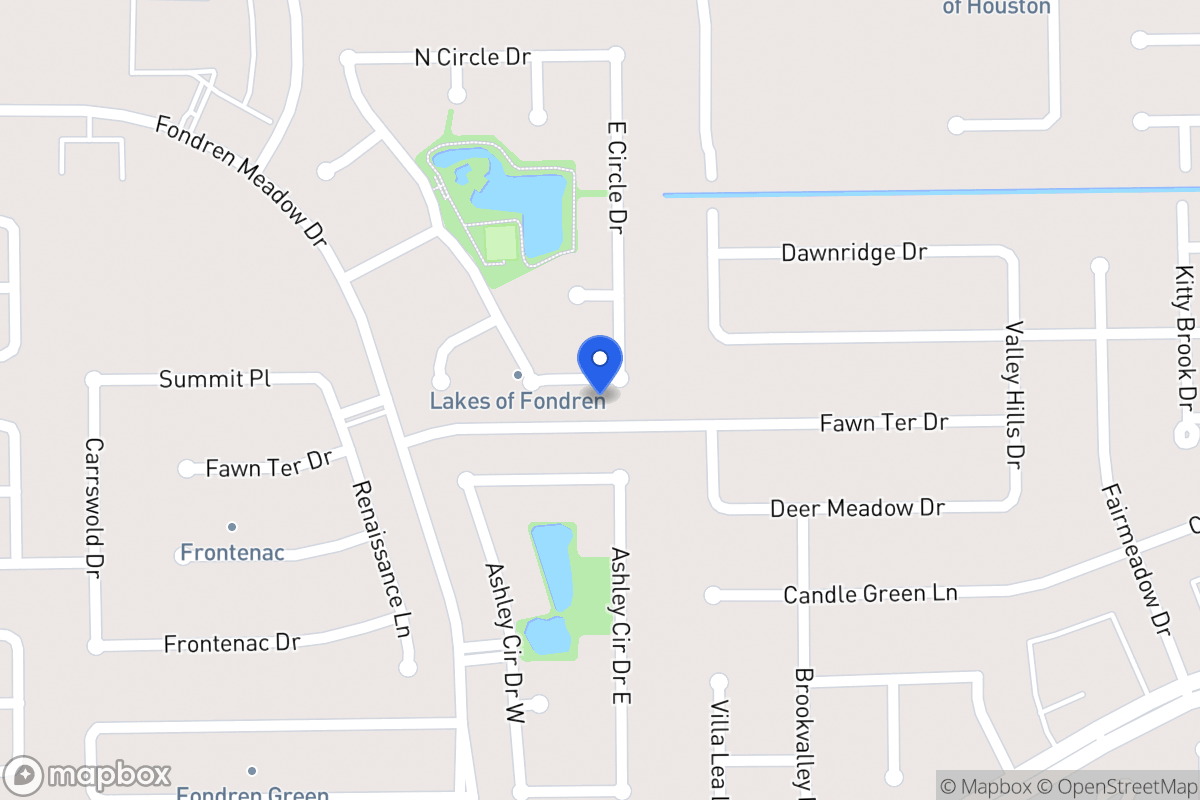 Map of S 12082 Circle Dr, Houston