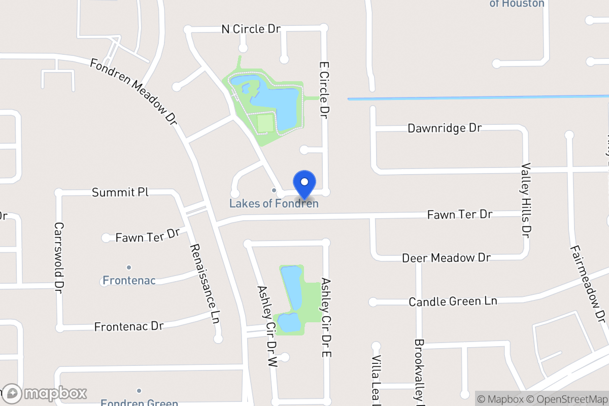 Map of S 12078 Circle Dr, Houston
