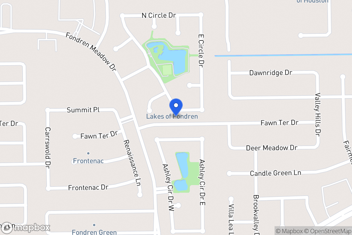 Map of S 12070 Circle Dr, Houston