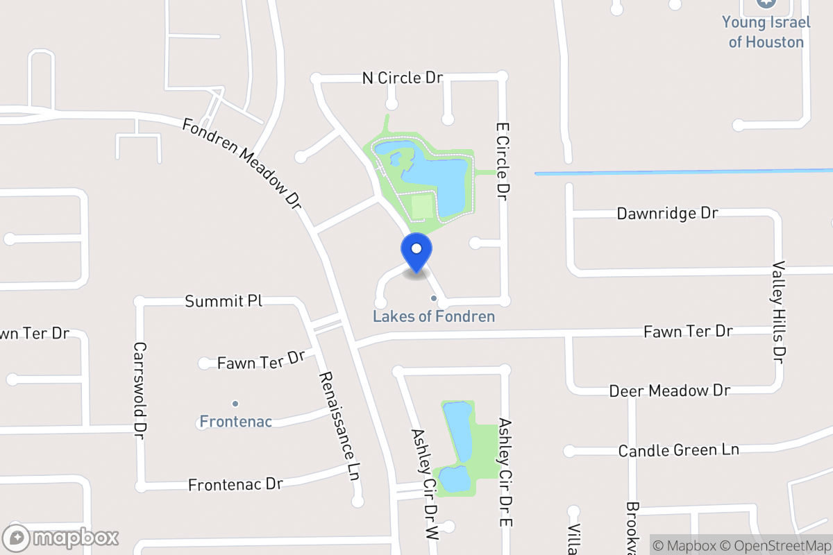 Map of 8103 Meadow Crest St, Houston