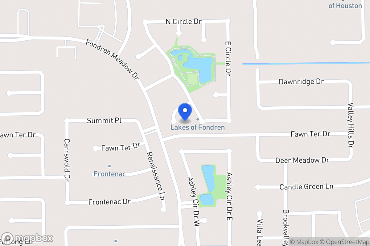 Map of 8115 Meadow Crest St, Houston