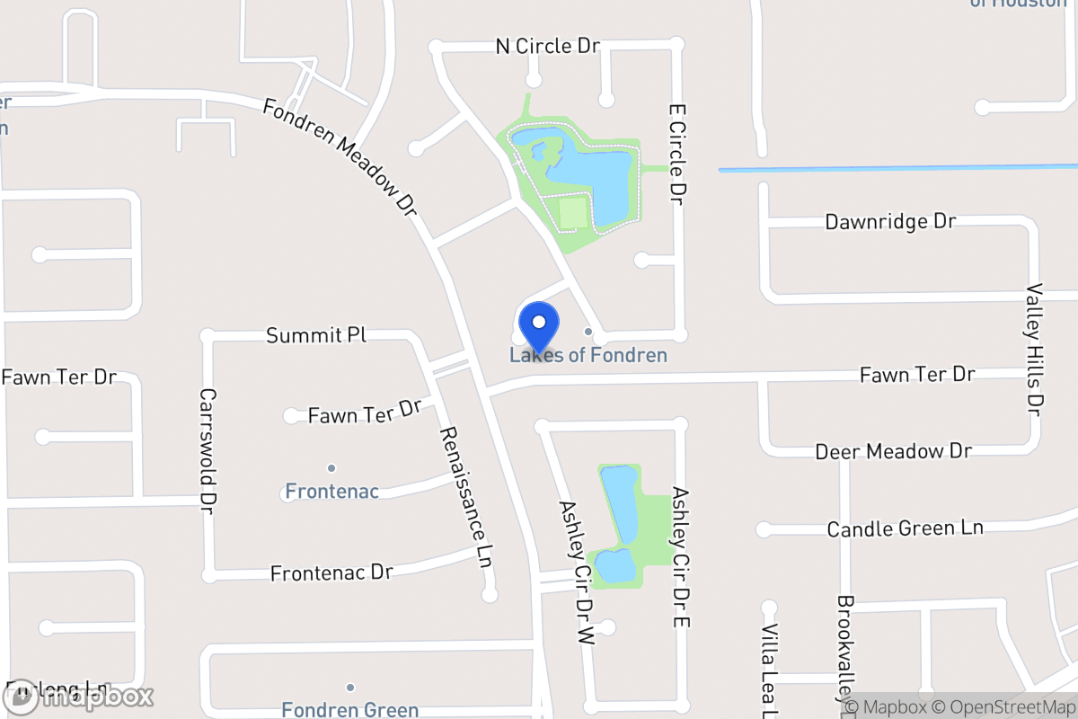 Map of 8119 Meadow Crest St, Houston