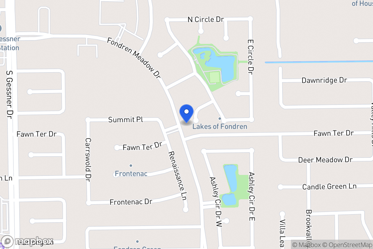 Map of 8122 Meadow Crest St, Houston